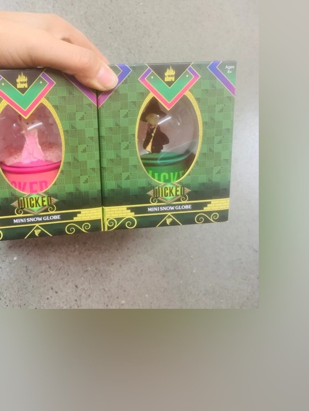 Wicked Mini Snow Globe Set - Green & Pink